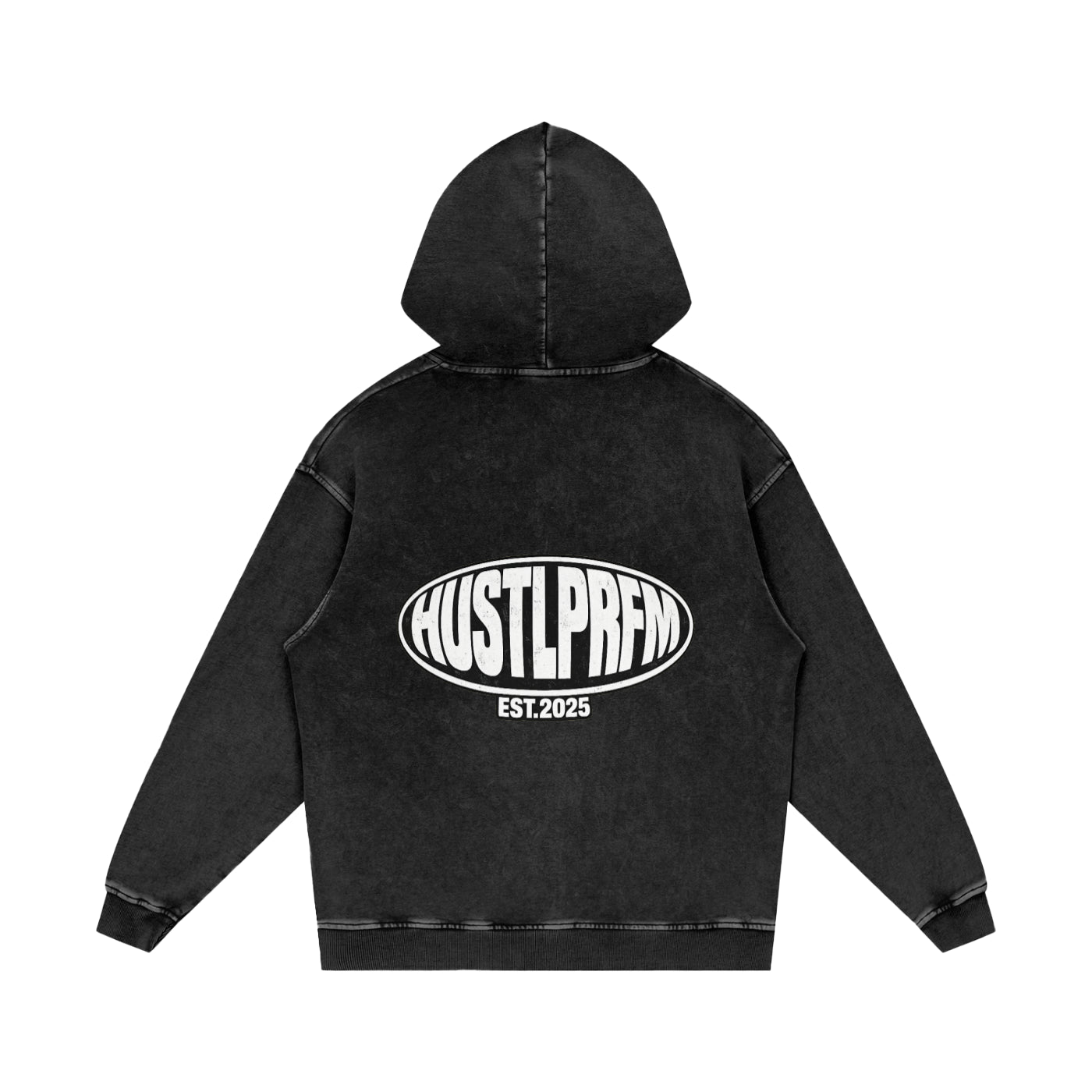 BLACKOUT HUSTLPRFM Washed Loose Cotton Hoodie