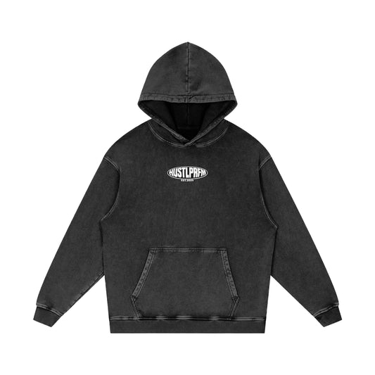 BLACKOUT HUSTLPRFM Washed Loose Cotton Hoodie